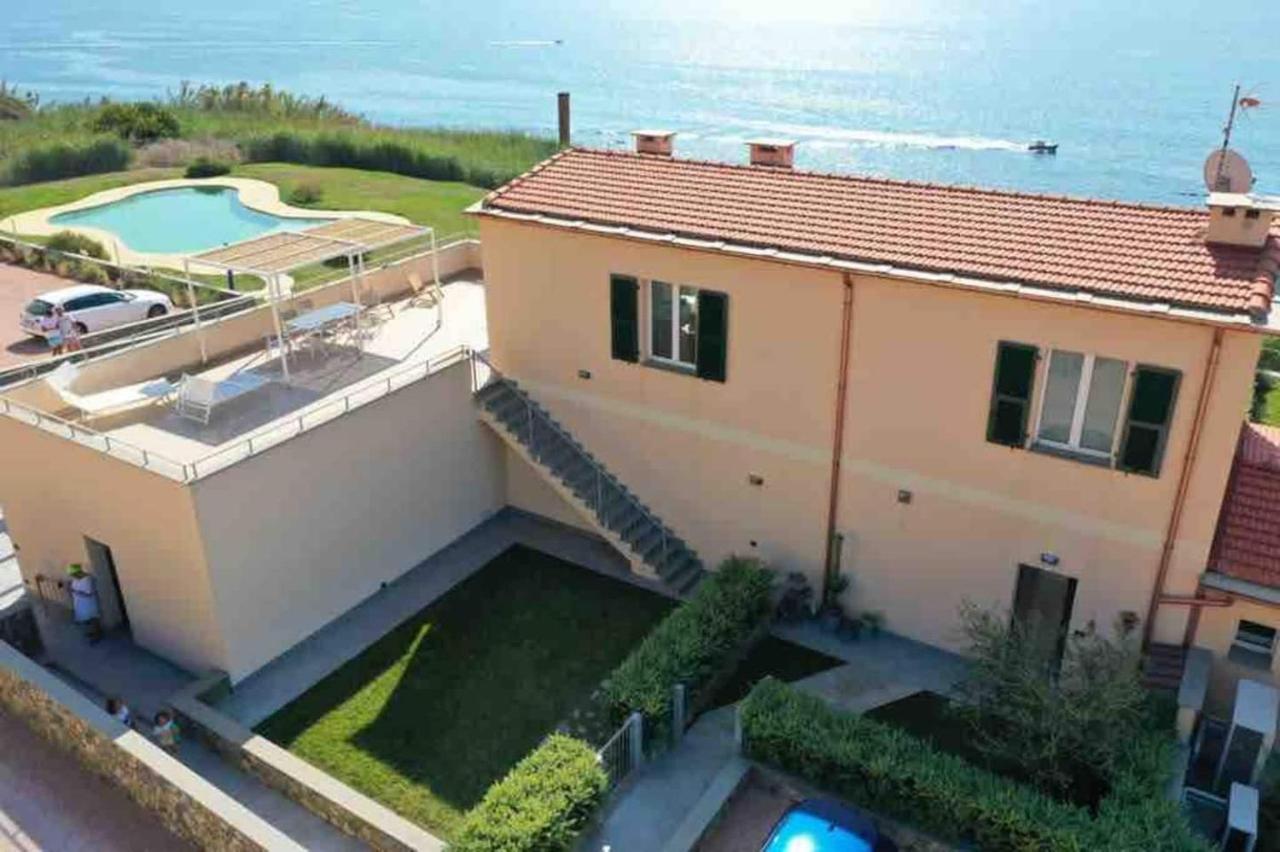 Incanto Sul Mare Con Enorme Terrazza E Piscina Черво Экстерьер фото